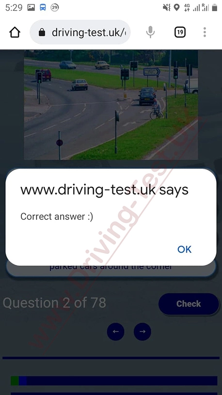 UK Driving Test Free App - Vyberte správnu odpoveď
